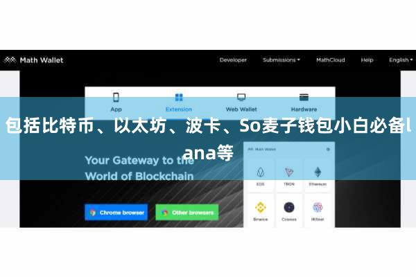 包括比特币、以太坊、波卡、So麦子钱包小白必备lana等